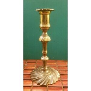 Vintage Baldwin Bronze Candlestick 9" High 4.5" Diameter Base For 7/8" Tapers